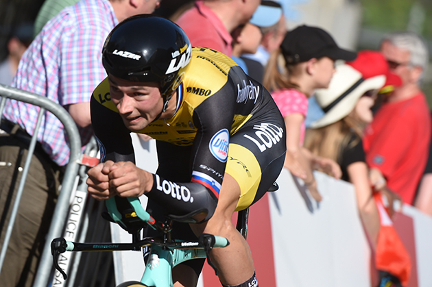 Primoz Roglic at the Tour de Romandie